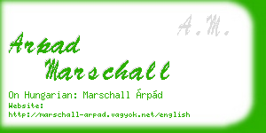 arpad marschall business card